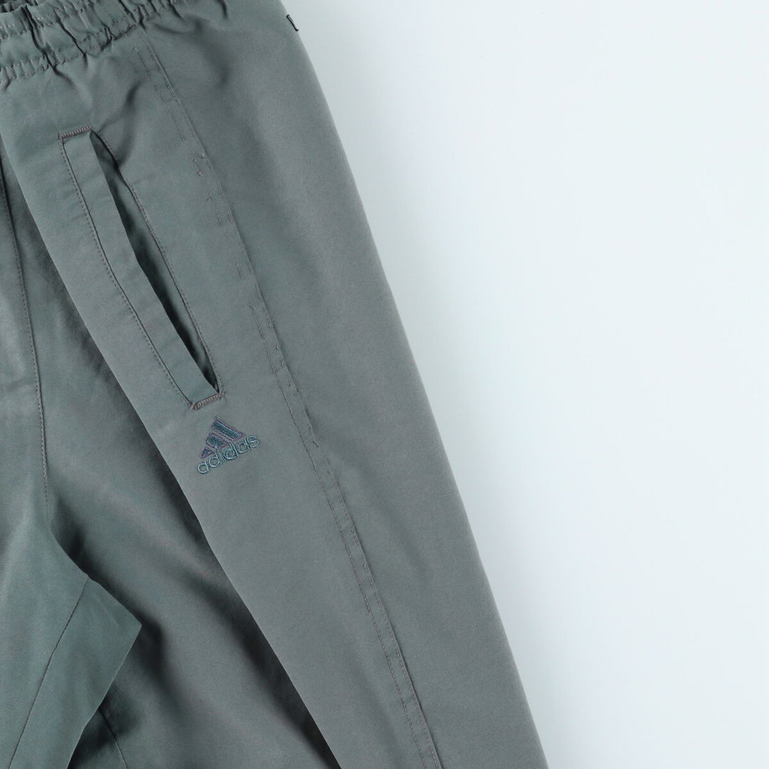 00'S Adidas warm-up pants, nylon pants, rustling pants, men's size L polyester Khaki type Vintage Second Hand