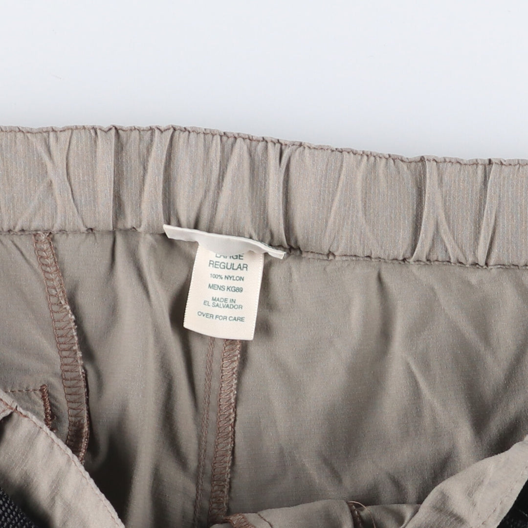 LLBean Nylon Pants Shaka Shaka Pants Men's Size L Nylon Khaki type Vintage Second Hand