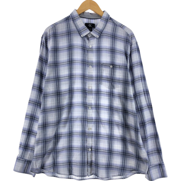 Calvin Klein Long Sleeve Button Down Check Shirt Men's XL /eaa527729