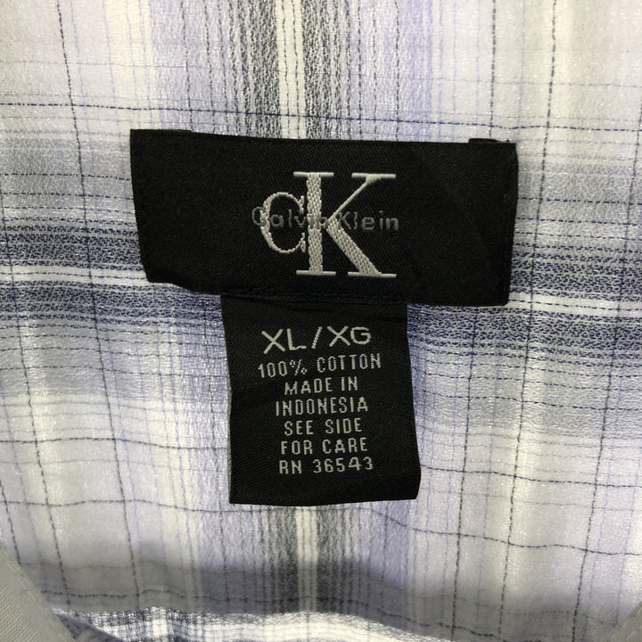 Calvin Klein Long Sleeve Button Down Check Shirt Men's XL /eaa527729