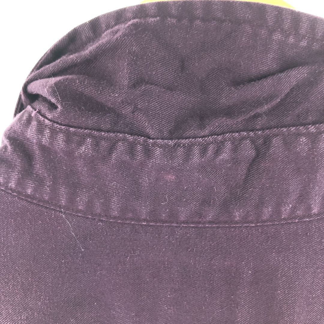 90'S J.Crew Vintage long sleeve button down shirt, size L for men cotton purple type Vintage Second Hand