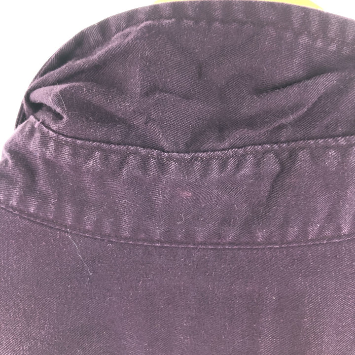 90'S J.Crew Vintage long sleeve button down shirt, size L for men cotton purple type Vintage Second Hand