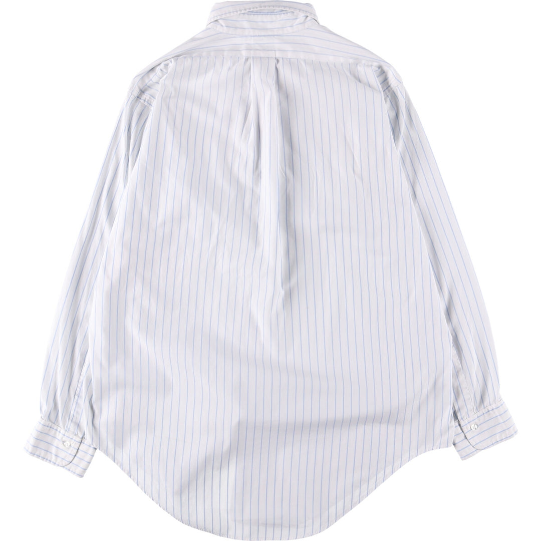 Brooks Brothers MAKERS Cotton x Polyester Long Sleeve Button-Down Striped Shirt Made in USA Men's XL cotton white type Vintage Second Hand