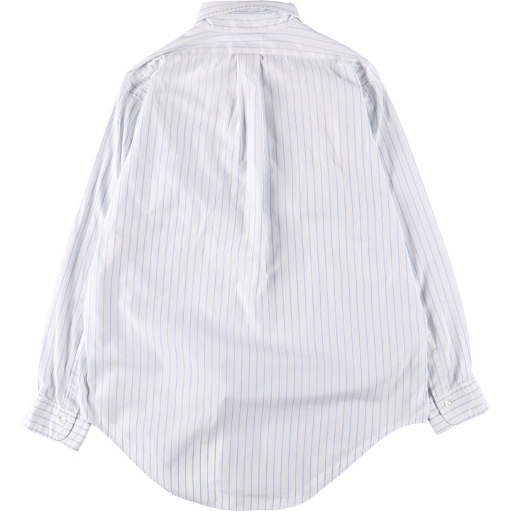Brooks Brothers MAKERS Cotton x Polyester Long Sleeve Button-Down Striped Shirt Made in USA Men's XL cotton white type Vintage Second Hand