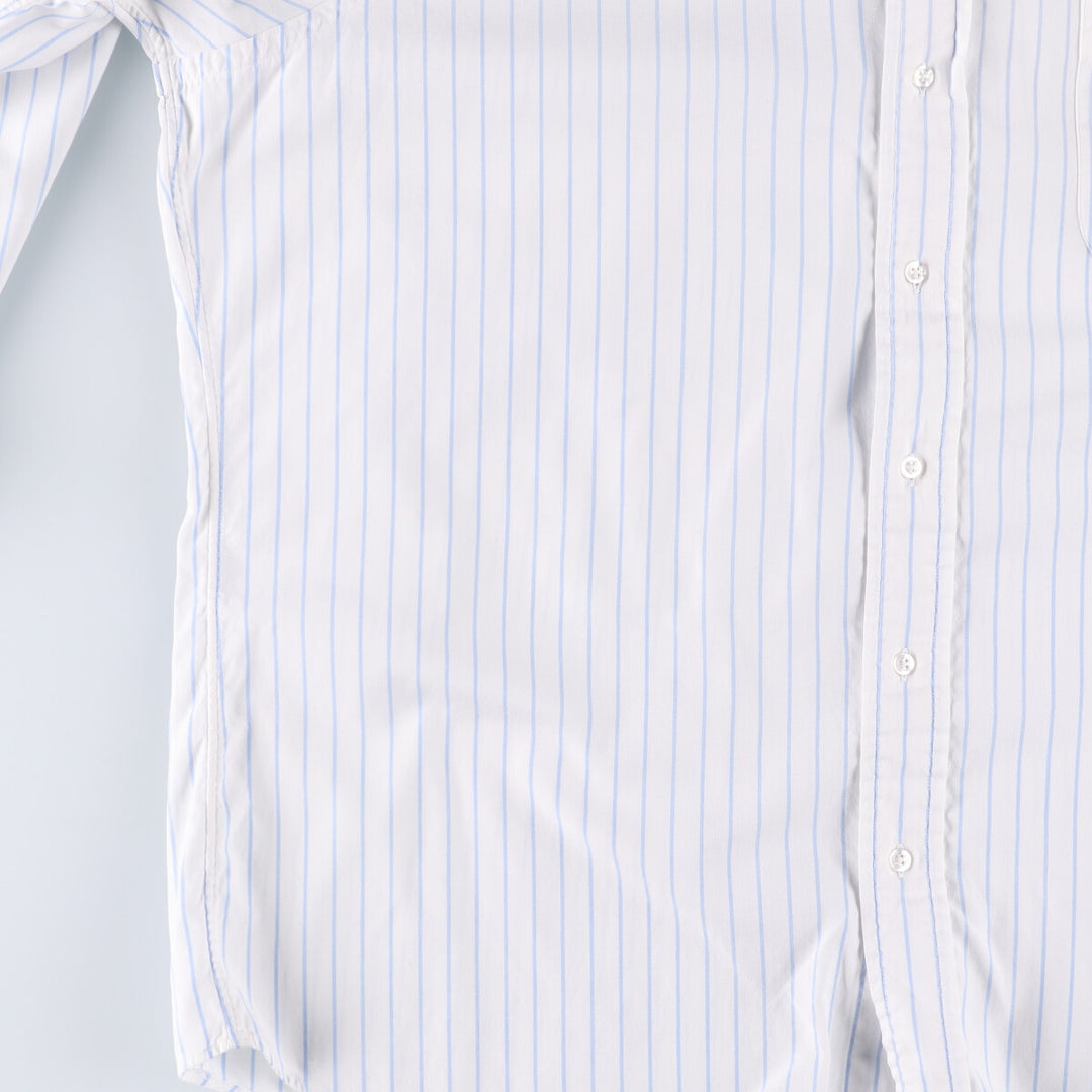 Brooks Brothers MAKERS Cotton x Polyester Long Sleeve Button-Down Striped Shirt Made in USA Men's XL cotton white type Vintage Second Hand
