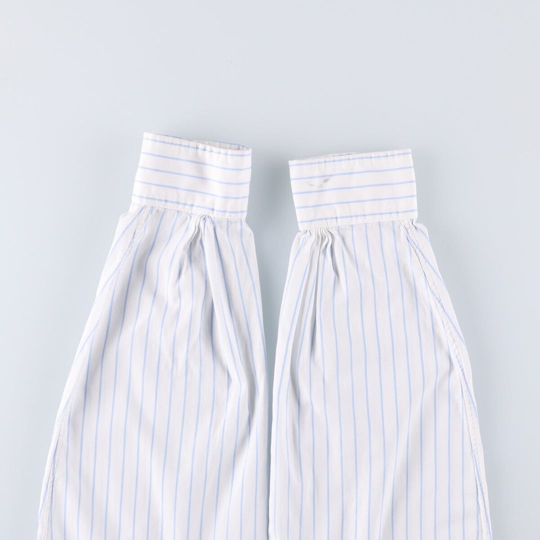 Brooks Brothers MAKERS Cotton x Polyester Long Sleeve Button-Down Striped Shirt Made in USA Men's XL cotton white type Vintage Second Hand