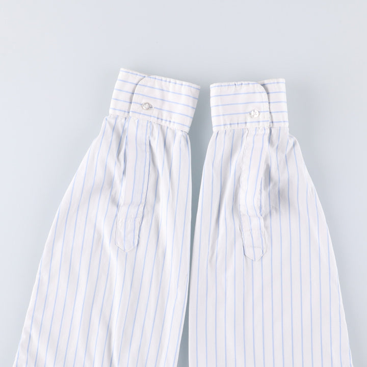 Brooks Brothers MAKERS Cotton x Polyester Long Sleeve Button-Down Striped Shirt Made in USA Men's XL cotton white type Vintage Second Hand