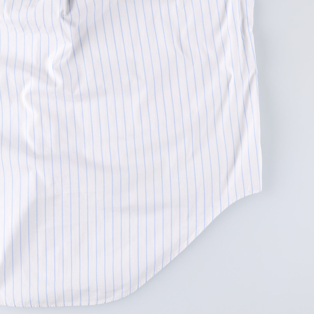 Brooks Brothers MAKERS Cotton x Polyester Long Sleeve Button-Down Striped Shirt Made in USA Men's XL cotton white type Vintage Second Hand