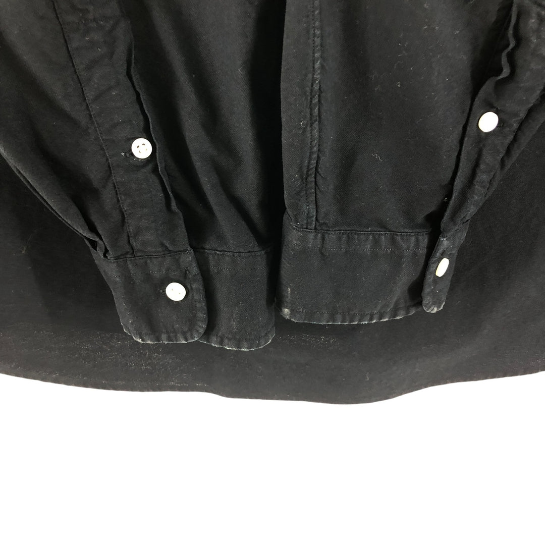 Ralph Lauren long sleeve button down shirt, men's XL size cotton black type Vintage Second Hand