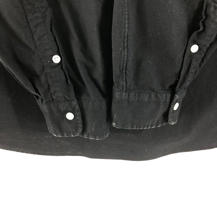 Ralph Lauren long sleeve button down shirt, men's XL size cotton black type Vintage Second Hand