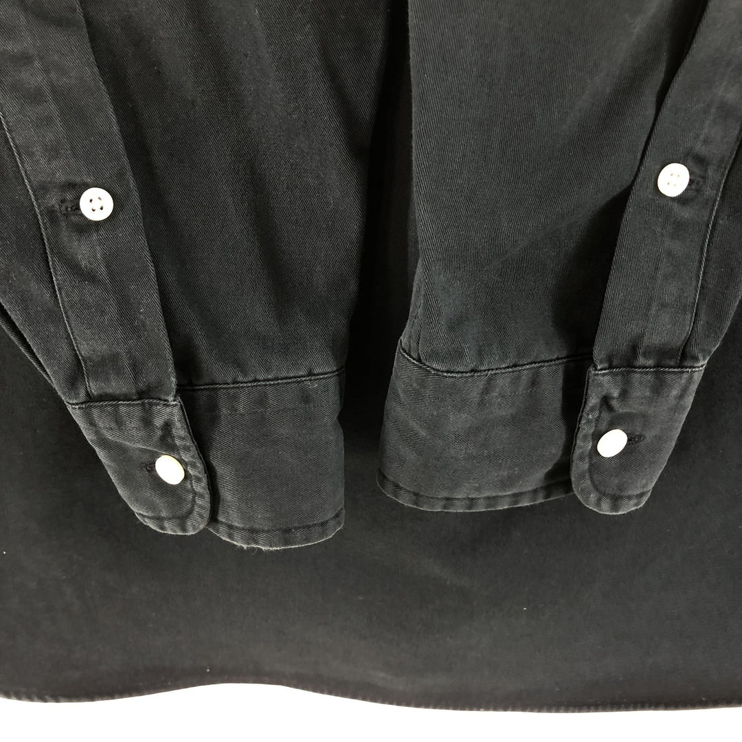 Ralph Lauren long sleeve button down shirt, men's XL size cotton black type Vintage Second Hand