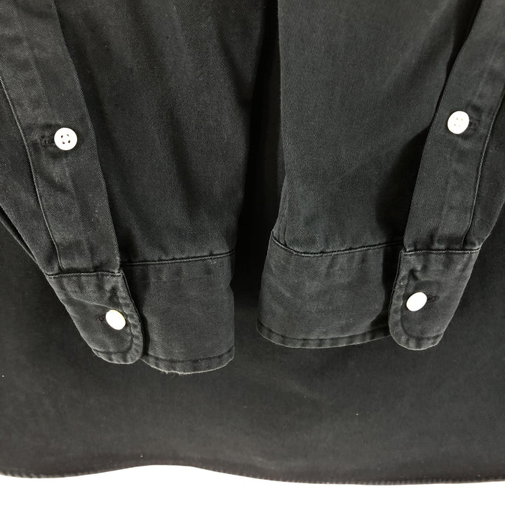 Ralph Lauren long sleeve button down shirt, men's XL size cotton black type Vintage Second Hand