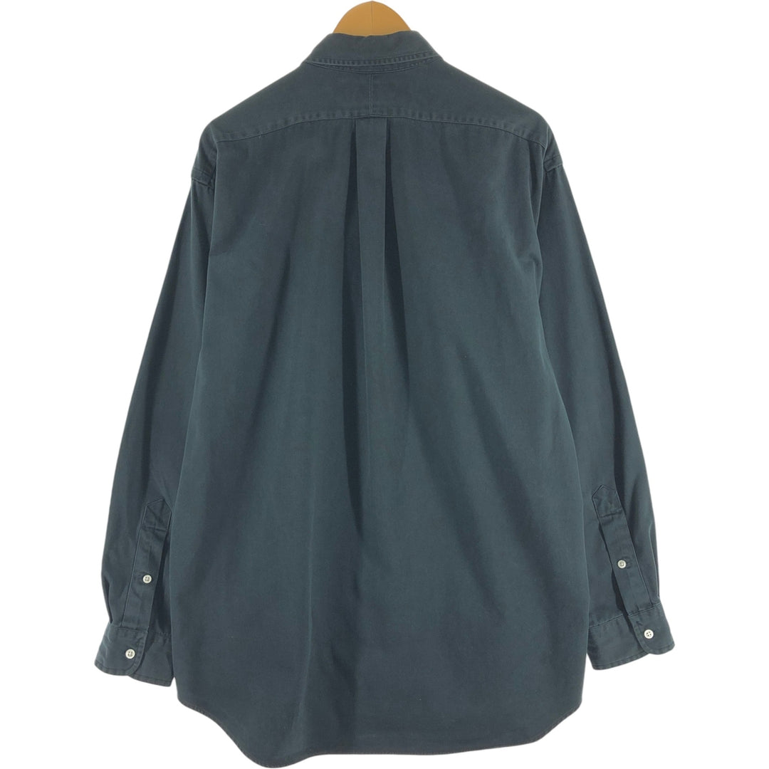 Ralph Lauren BLAKE long sleeve button down shirt, men's size L cotton black type Vintage Second Hand