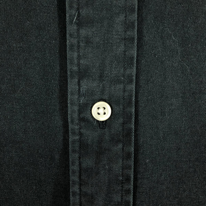 Ralph Lauren BLAKE long sleeve button down shirt, men's size L cotton black type Vintage Second Hand