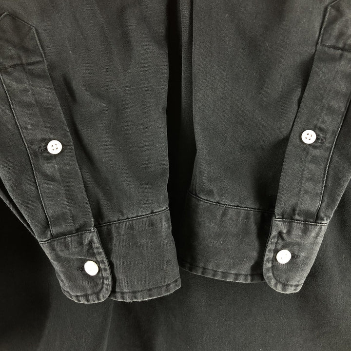 Ralph Lauren BLAKE long sleeve button down shirt, men's size L cotton black type Vintage Second Hand