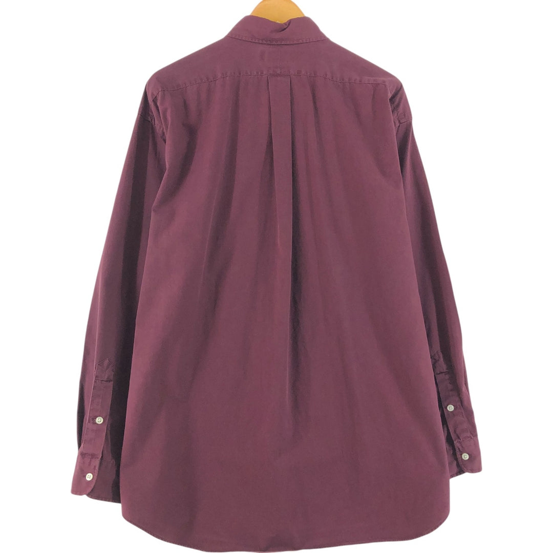 Ralph Lauren BLAKE long sleeve button down shirt, men's XL size cotton burgundy type Vintage Second Hand
