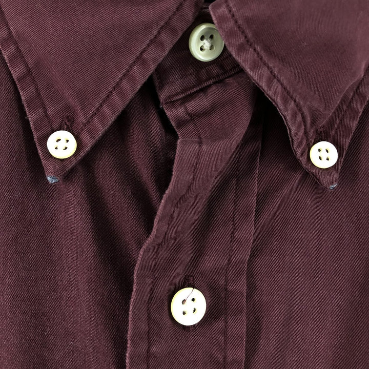 Ralph Lauren BLAKE long sleeve button down shirt, men's XL size cotton burgundy type Vintage Second Hand