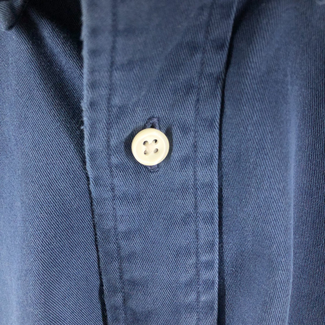 Ralph Lauren BLAKE long sleeve button down shirt, men's size M cotton navy blue type Vintage Second Hand