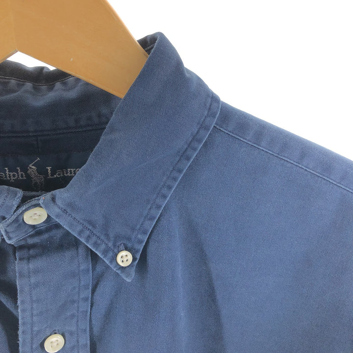 Ralph Lauren BLAKE long sleeve button down shirt, men's size M cotton navy blue type Vintage Second Hand