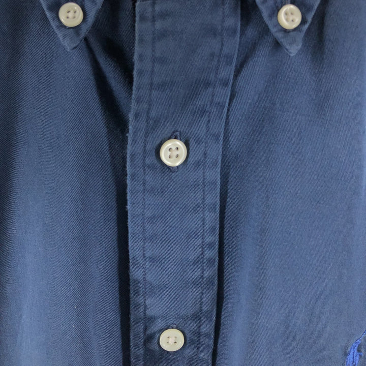 Ralph Lauren BLAKE long sleeve button down shirt, men's size M cotton navy blue type Vintage Second Hand