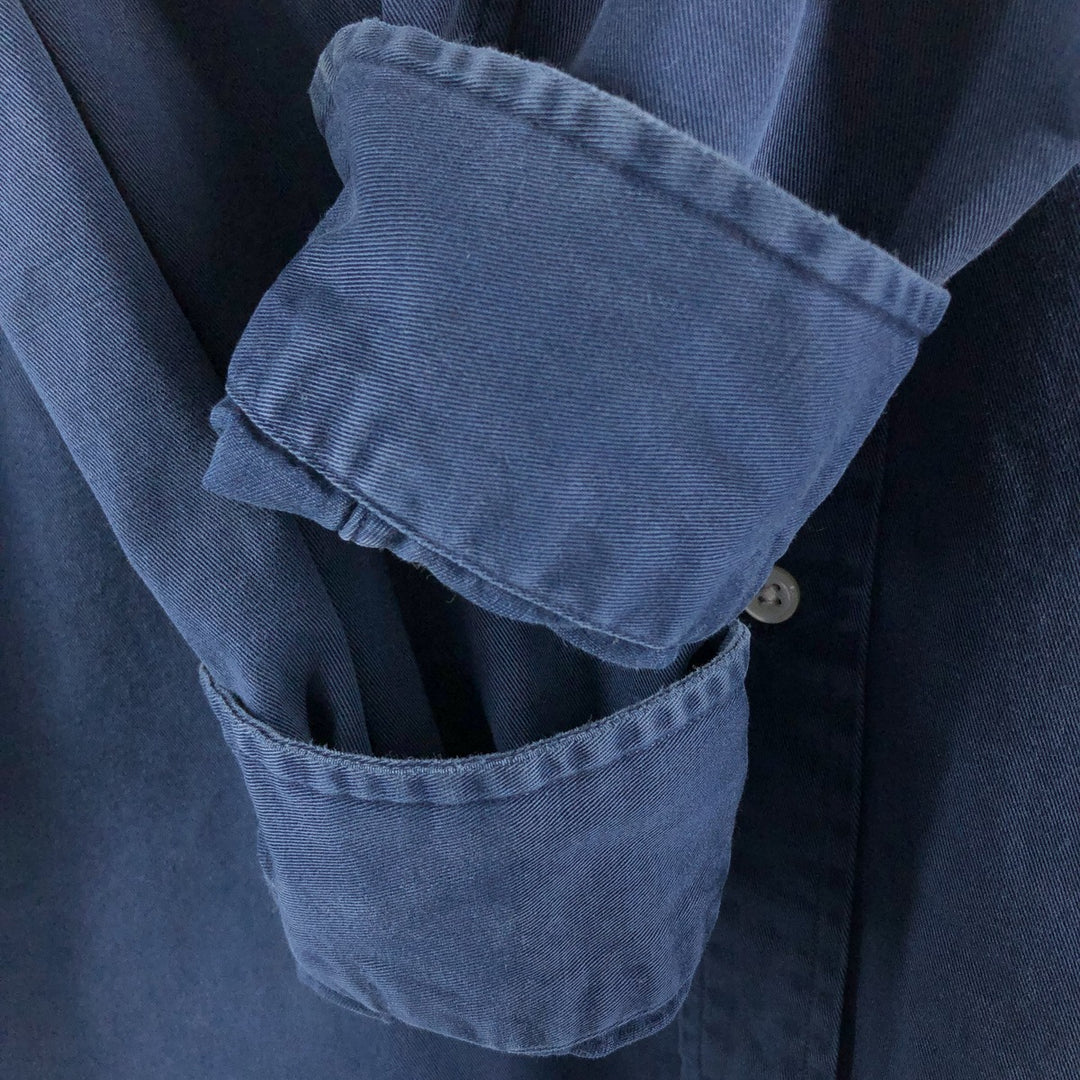 Ralph Lauren BLAKE long sleeve button down shirt, men's size M cotton navy blue type Vintage Second Hand