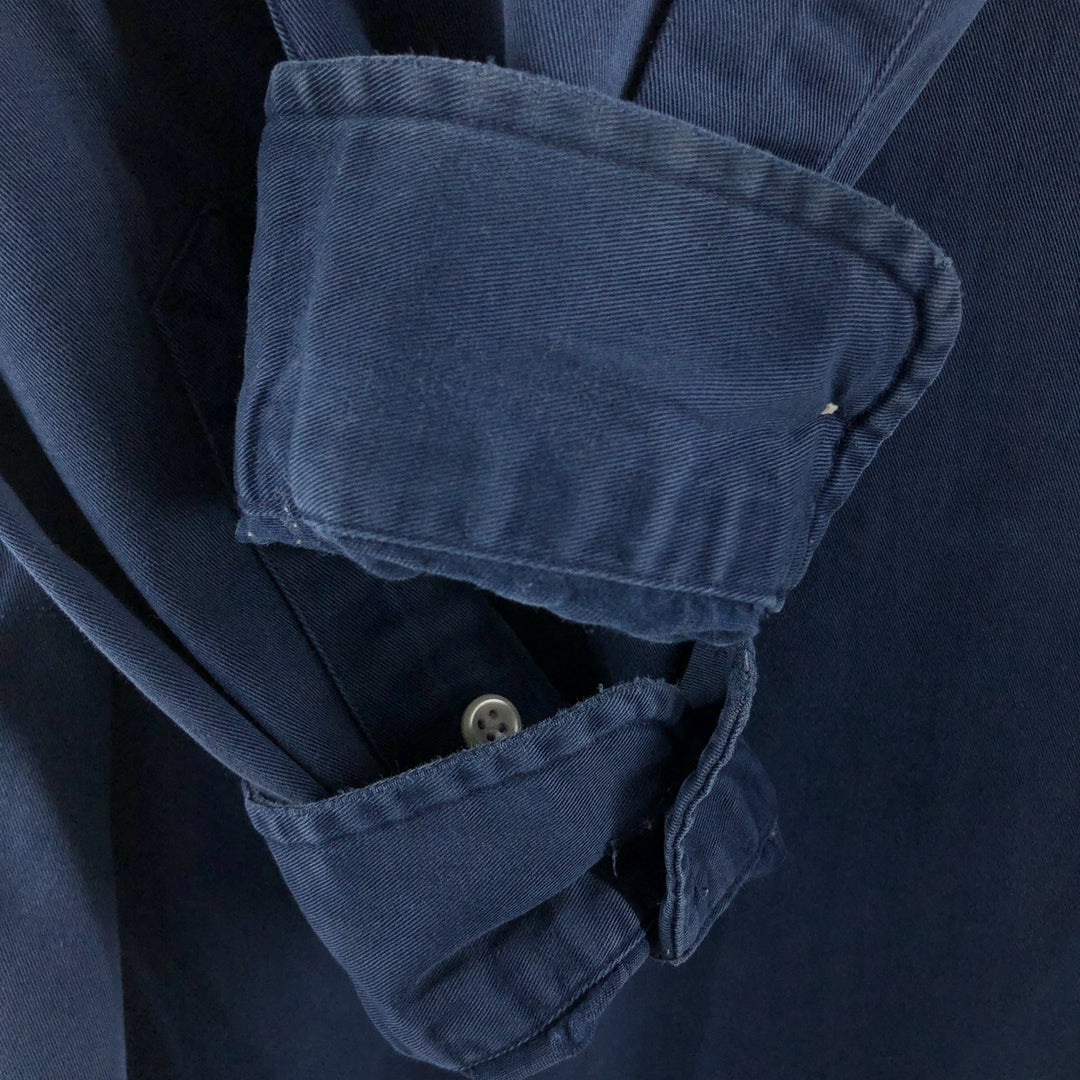 Ralph Lauren BLAKE long sleeve button down shirt, men's size M cotton navy blue type Vintage Second Hand