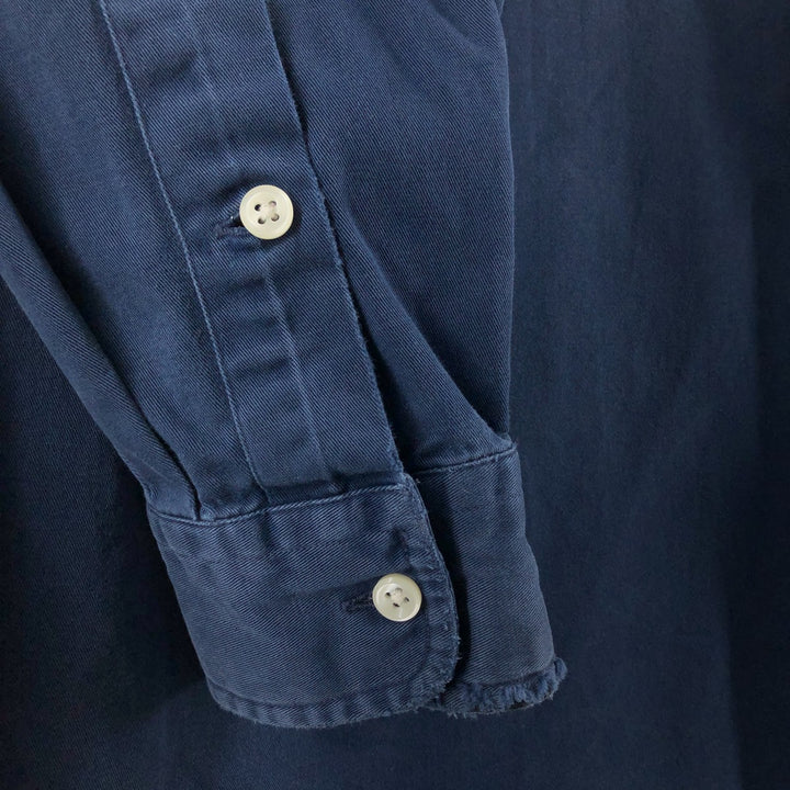 Ralph Lauren BLAKE long sleeve button down shirt, men's size M cotton navy blue type Vintage Second Hand