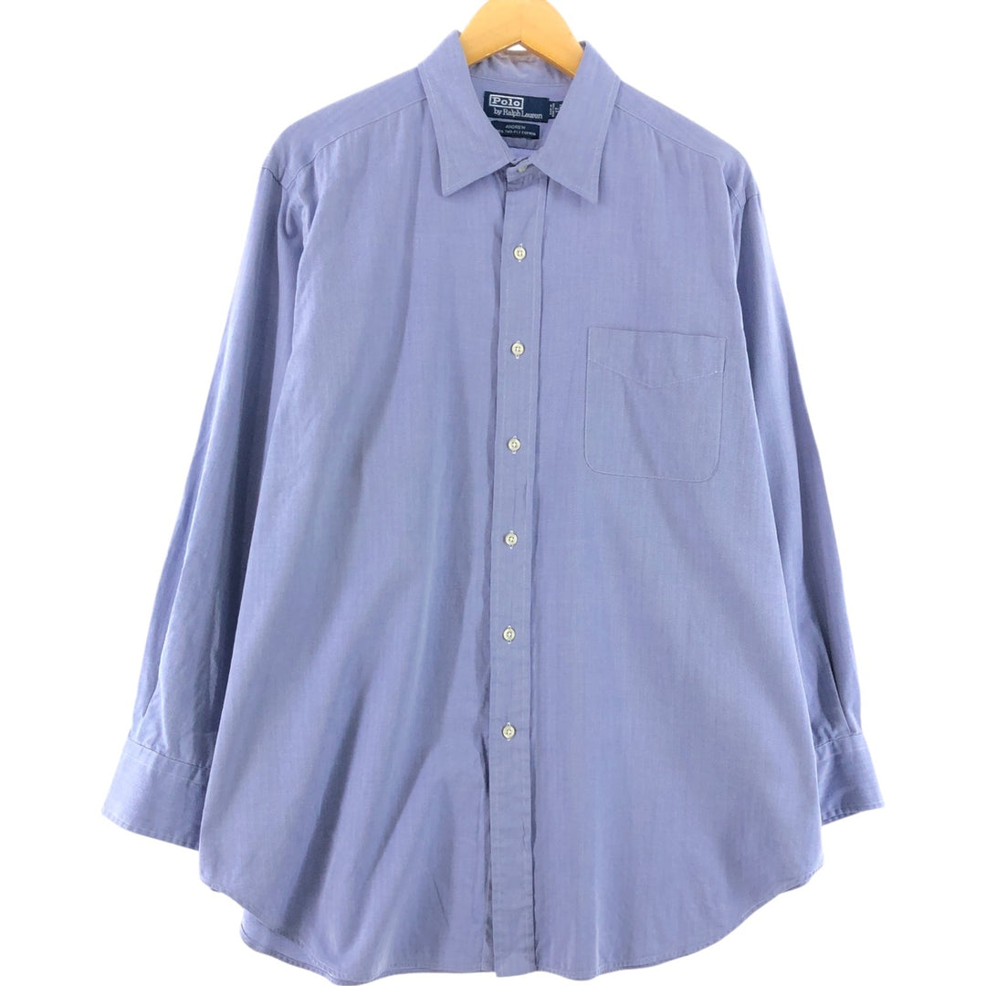 Ralph Lauren POLO by Ralph Lauren ANDREW long sleeve cotton shirt, men's XL size cotton Blue type light blue Vintage Second Hand
