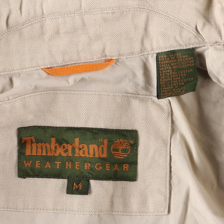 90'S Timberland WEATHERGEAR Duck Cotton Jacket Men's Medium Vintage cotton Beige type Vintage Second Hand
