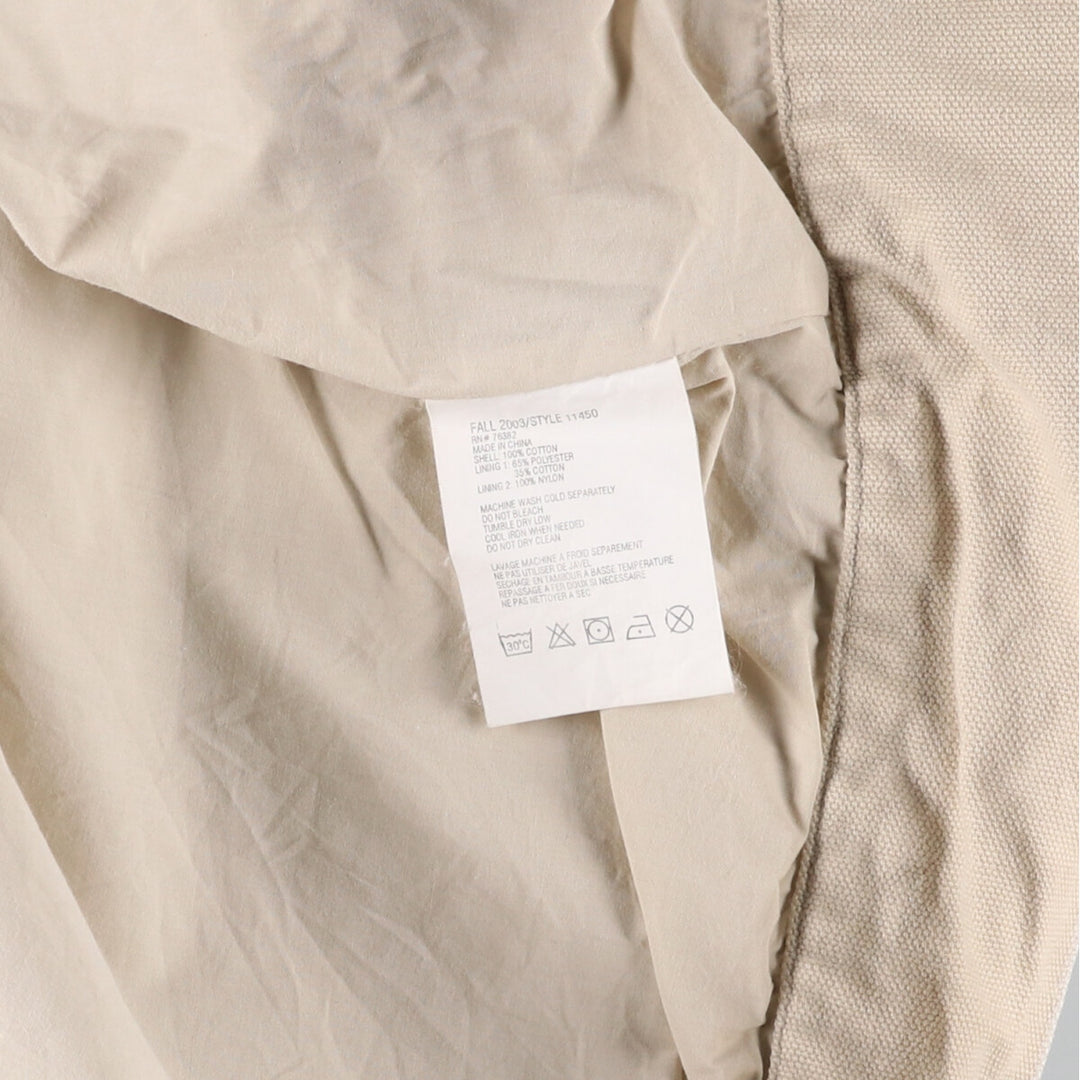 90'S Timberland WEATHERGEAR Duck Cotton Jacket Men's Medium Vintage cotton Beige type Vintage Second Hand