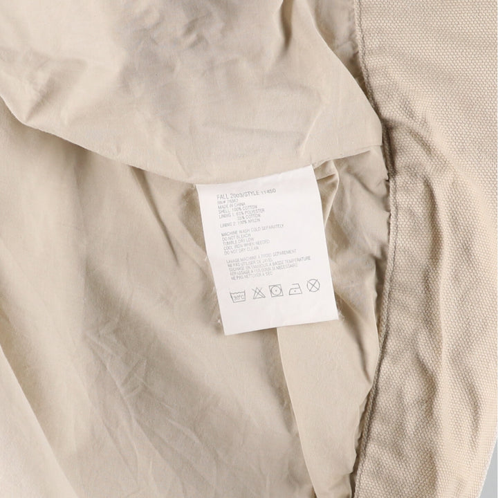 90'S Timberland WEATHERGEAR Duck Cotton Jacket Men's Medium Vintage cotton Beige type Vintage Second Hand