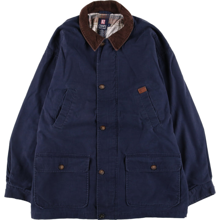 90'S Ralph Lauren CHAPS hunting jacket, men's XL size, vintage cotton navy blue type Vintage Second Hand