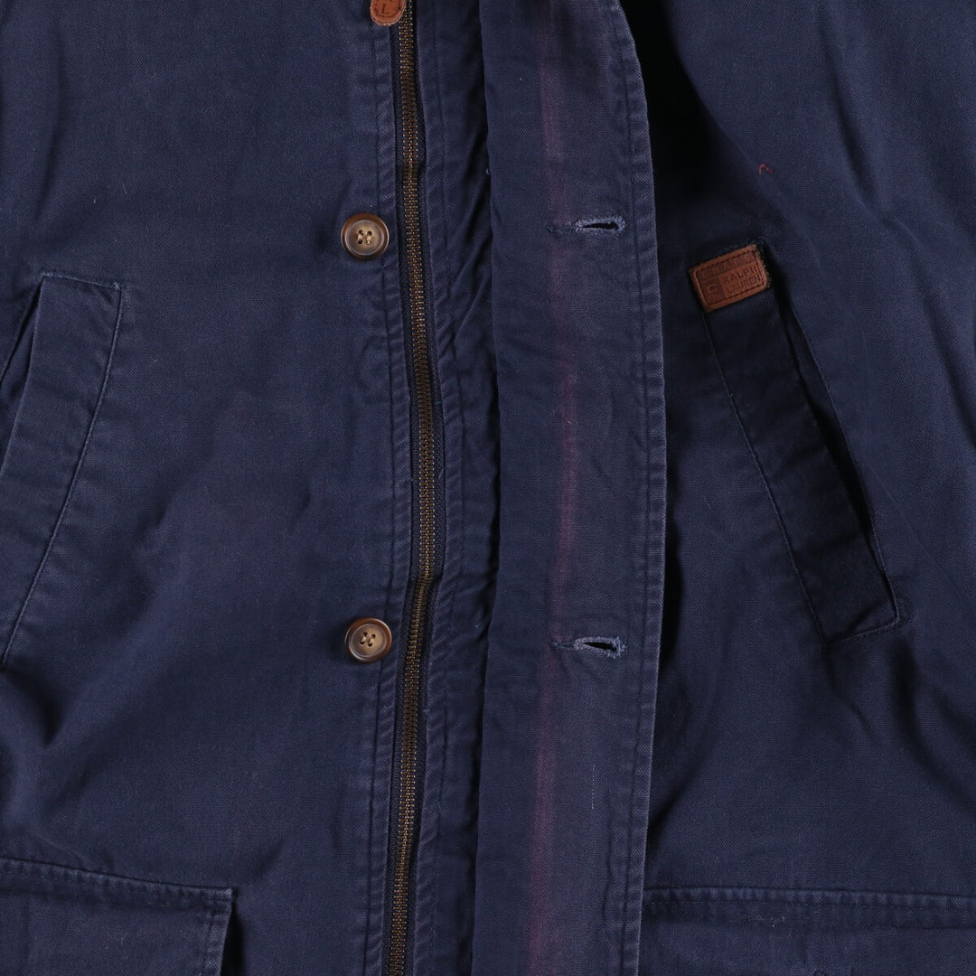 90'S Ralph Lauren CHAPS hunting jacket, men's XL size, vintage cotton navy blue type Vintage Second Hand