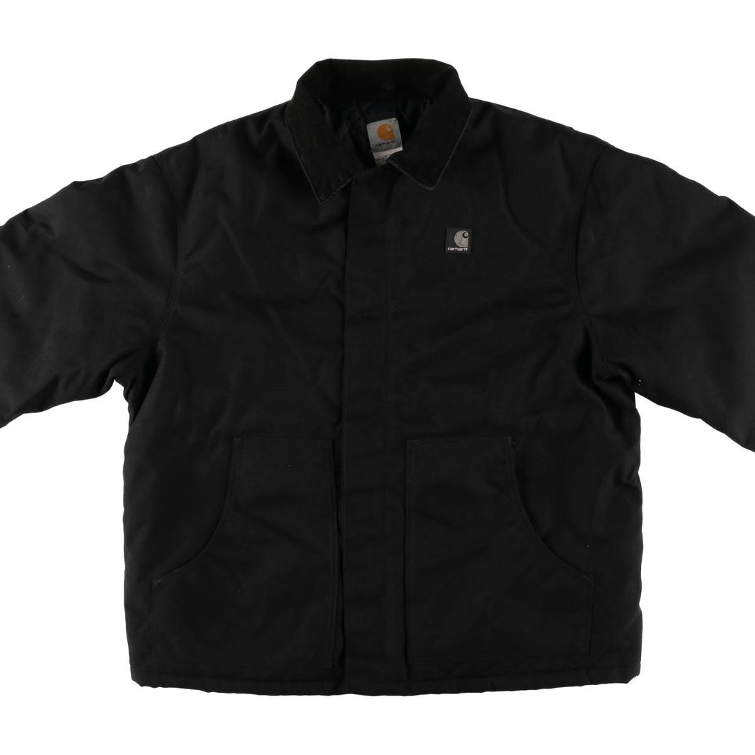 00'S Carhartt Traditional Jacket, Padded Jacket, Puffer Jacket, Made in USA, Men's XL Nylon black type Vintage Second Hand