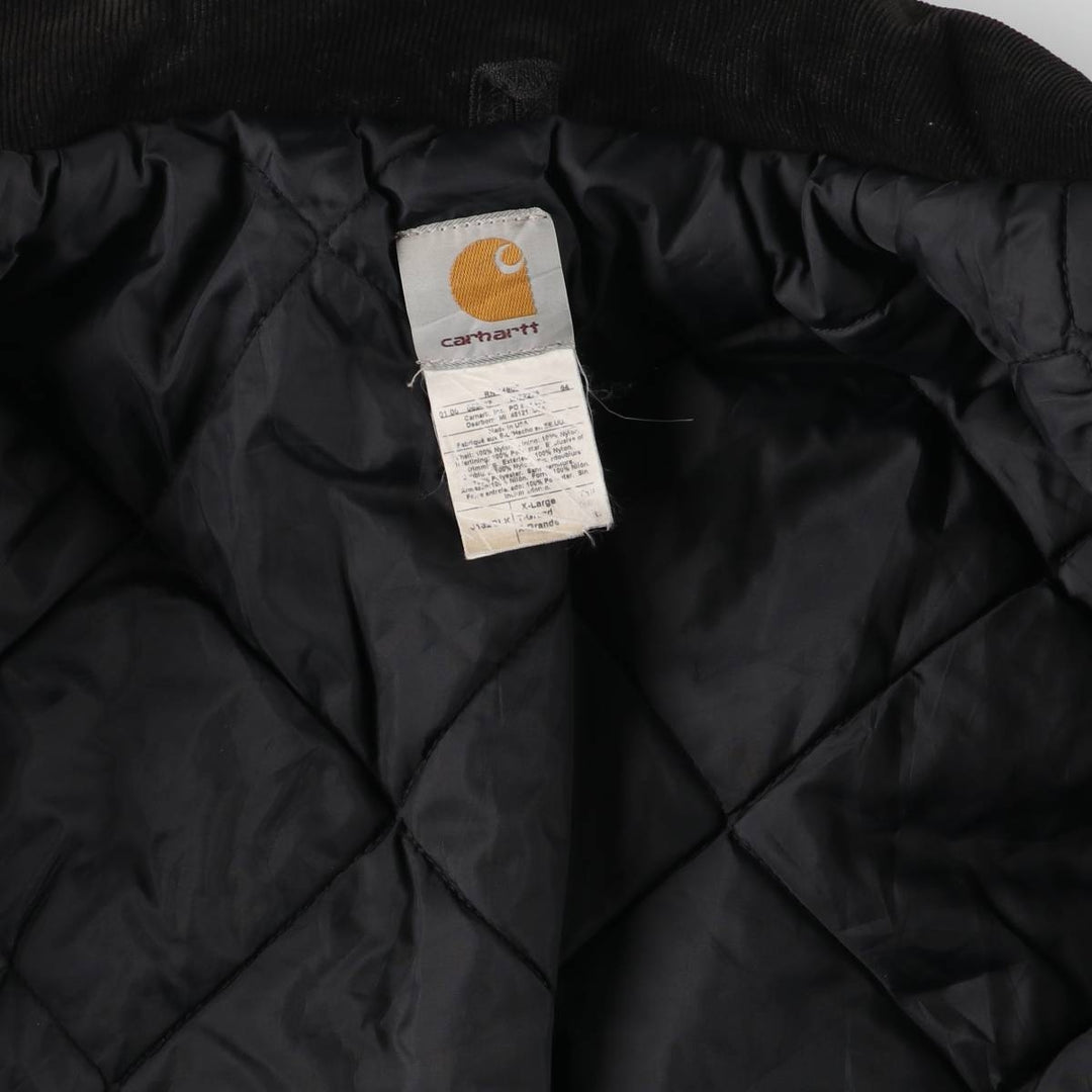 00'S Carhartt Traditional Jacket, Padded Jacket, Puffer Jacket, Made in USA, Men's XL Nylon black type Vintage Second Hand