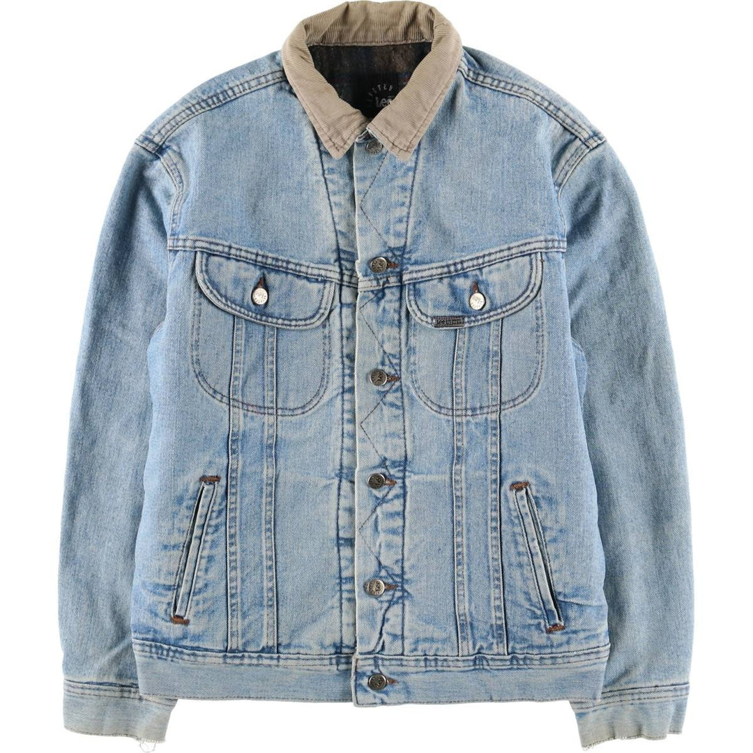 Vintage 80s-90'S Lee RIVETED denim jacket, denim jacket, men's size M unclear blue type Vintage Second Hand