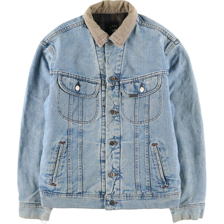 Vintage 80s-90'S Lee RIVETED denim jacket, denim jacket, men's size M unclear blue type Vintage Second Hand
