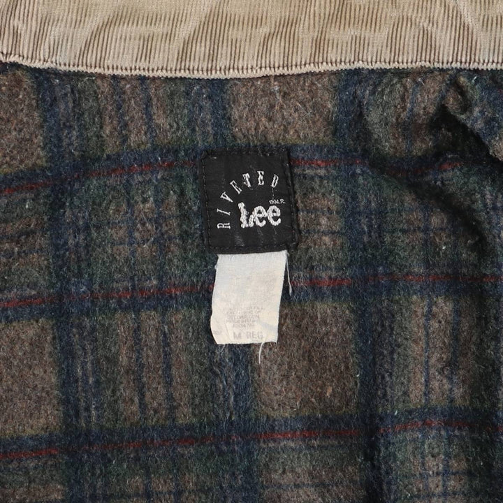 Vintage 80s-90'S Lee RIVETED denim jacket, denim jacket, men's size M unclear blue type Vintage Second Hand