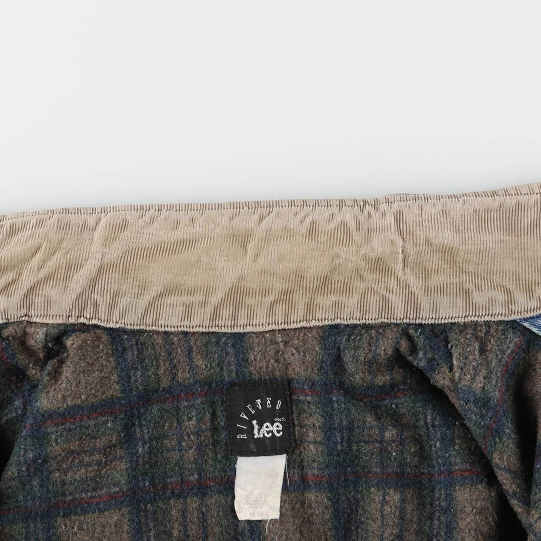 Vintage 80s-90'S Lee RIVETED denim jacket, denim jacket, men's size M unclear blue type Vintage Second Hand