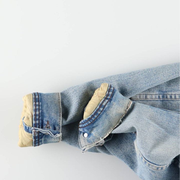 Vintage 80s-90'S Lee RIVETED denim jacket, denim jacket, men's size M unclear blue type Vintage Second Hand