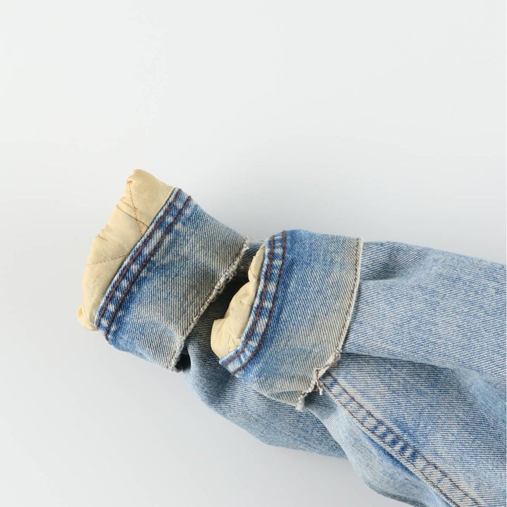 Vintage 80s-90'S Lee RIVETED denim jacket, denim jacket, men's size M unclear blue type Vintage Second Hand