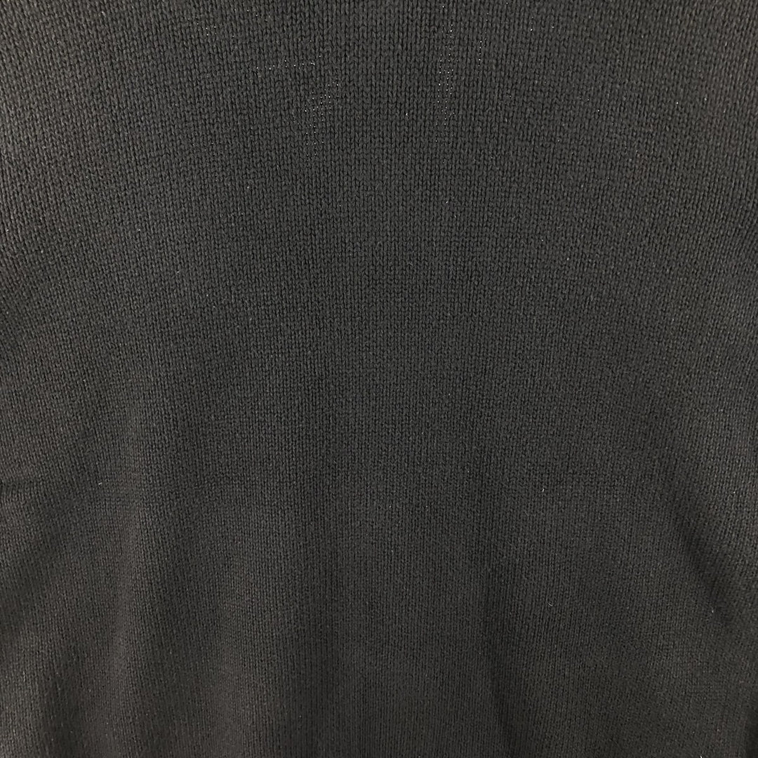 90s~ Tommy Hilfiger JEANS Full Zip Cotton Knit Zip Hoodie Men's M Size Vintage cotton black type Vintage Second Hand