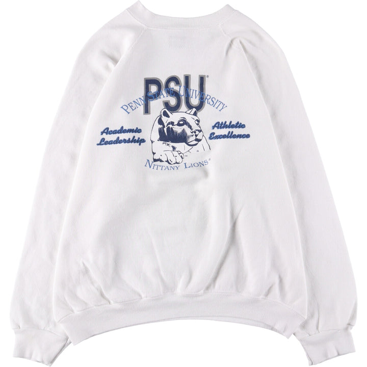 Vintage 1990'S Tartex Pennsylvania State University college sweatshirt, made in the USA, men's size XL cotton white type Vintage Second Hand