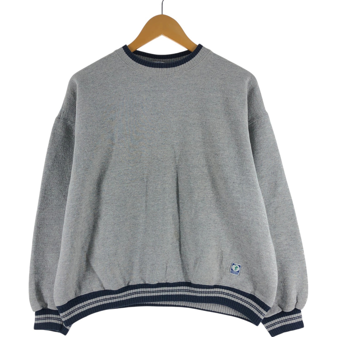 90'S Discus Athletic plain blank sweatshirt, made in the USA, men's size XL, vintage cotton gray type Vintage Second Hand