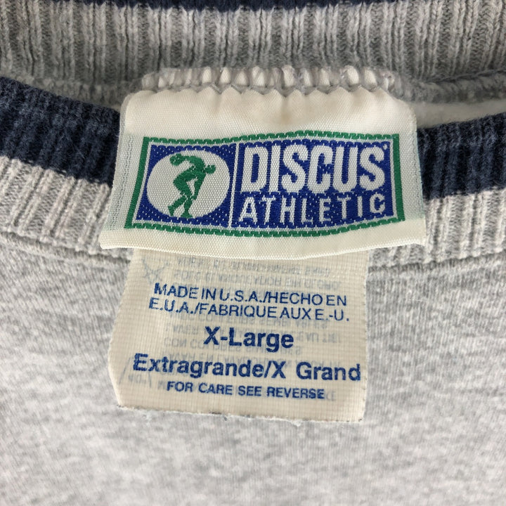 90'S Discus Athletic plain blank sweatshirt, made in the USA, men's size XL, vintage cotton gray type Vintage Second Hand