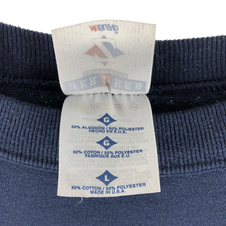 90'S Jerzees Plain Blank Sweatshirt Trainer Made in USA Men's Size L Vintage cotton navy blue type Vintage Second Hand