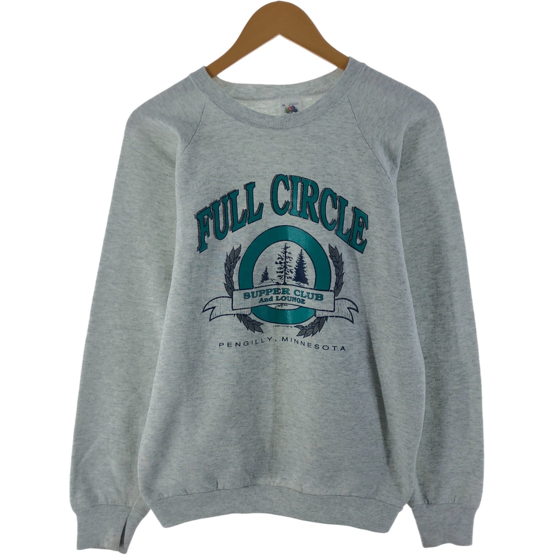 Fruit of the Loom printed sweatshirt, sweatshirt, made in the USA, men's XL size, vintage cotton gray type Vintage Second Hand