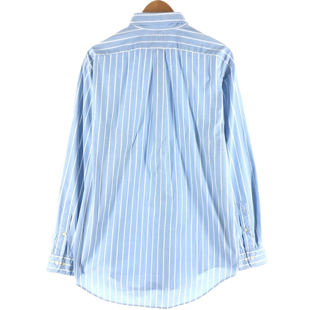 Ralph Lauren Classic Fit Long Sleeve Button Down Striped Shirt Men's XL cotton Blue type light blue Vintage Second Hand