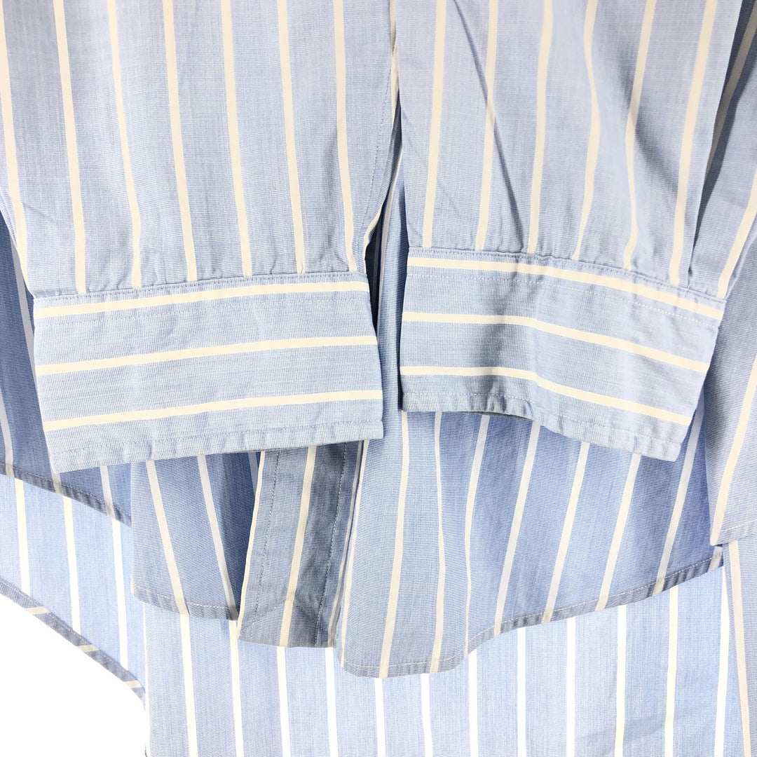 Ralph Lauren Classic Fit Long Sleeve Button Down Striped Shirt Men's XL cotton Blue type light blue Vintage Second Hand