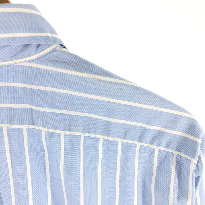 Ralph Lauren Classic Fit Long Sleeve Button Down Striped Shirt Men's XL cotton Blue type light blue Vintage Second Hand